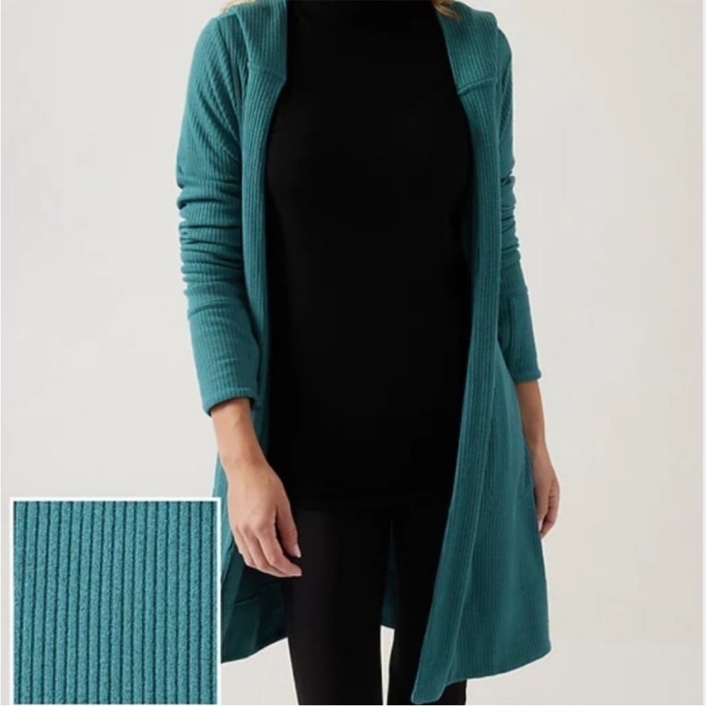 Athleta Harmony Wrap Teal Knit Cardigan Medium